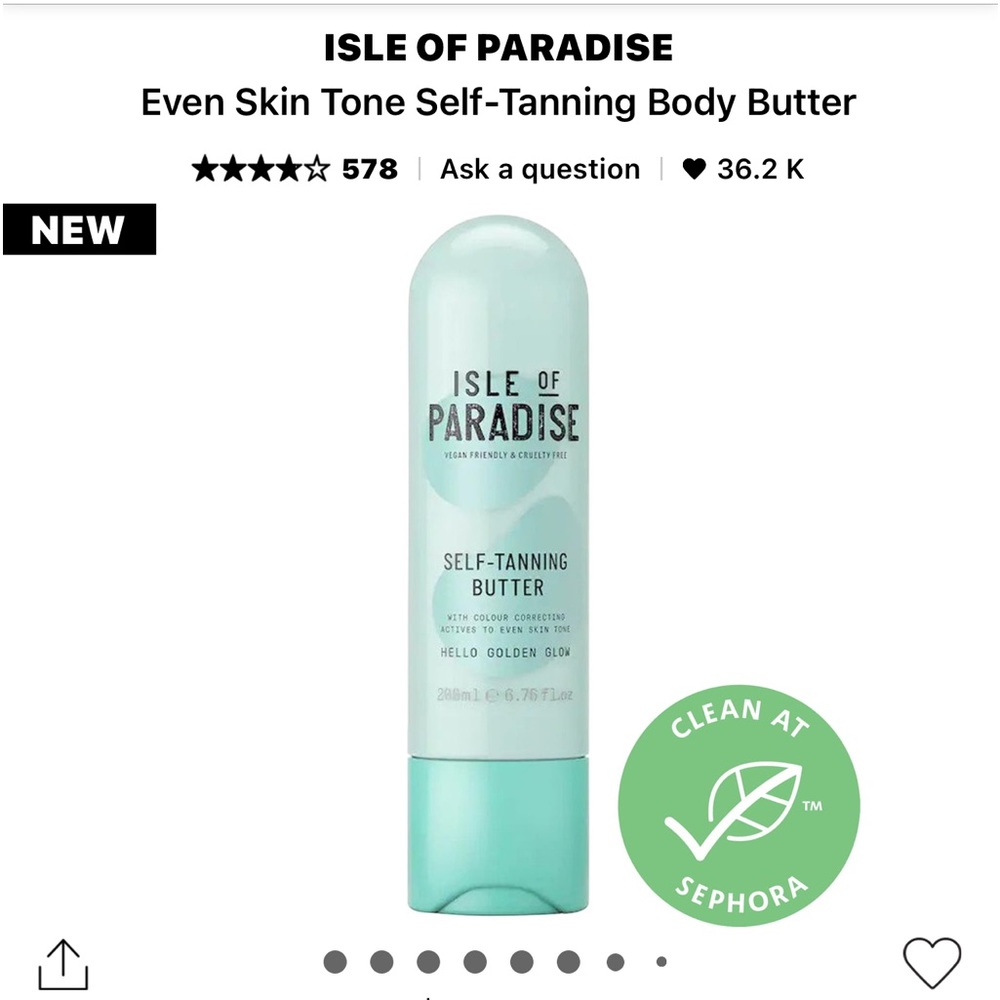 NWT Isle of Paradise Tanning Butter